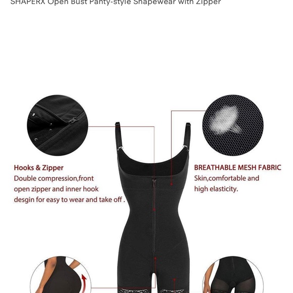 NWT shaperx body shaper in Black XS - Picture 6 of 8